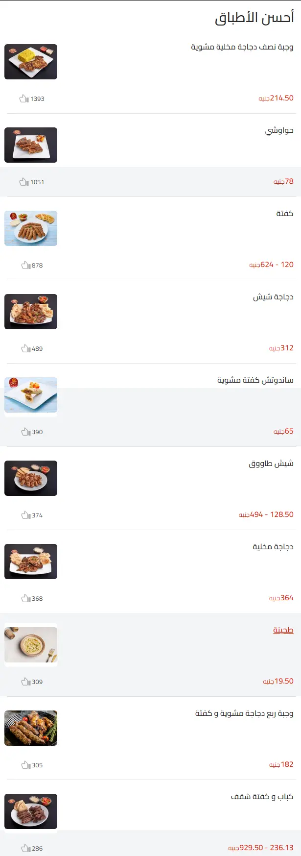منيو مشويات محمد علي مطعم رقم اسعار القاهرة، مصر Mohamed Ali Grill Menu Egypt 2026